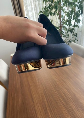 Lacivert Platform Topuklu Kadın Stiletto - Görsel 4