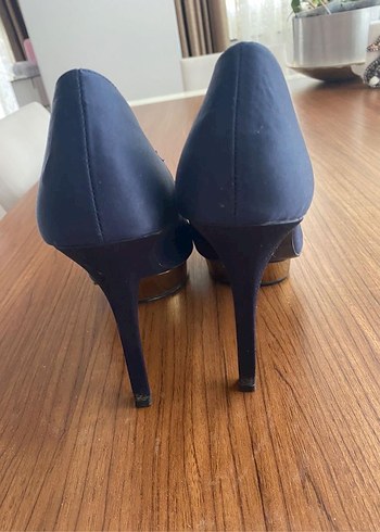 Lacivert Platform Topuklu Kadın Stiletto - Görsel 7