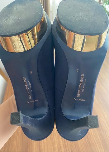 Lacivert Platform Topuklu Kadın Stiletto - Görsel 6