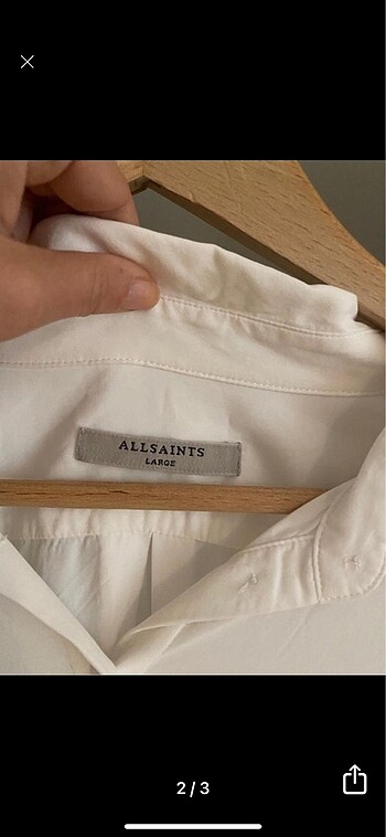All Saints Allsaints modal beyaz gomlek