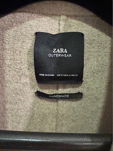 s Beden ten rengi Renk Zara Handmade Yün Palto