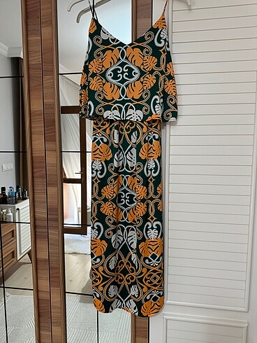H&M desenli elbise