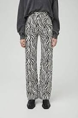 Pull&Bear Zebra Desen Pantolon