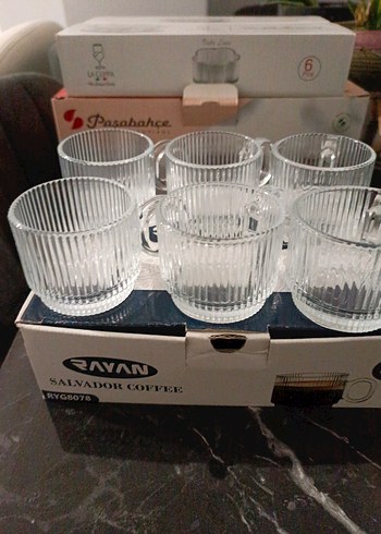 RAYAN 6'lı Beyaz Cam Kahve Fincanı Seti - Görsel 2