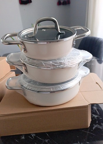 Emsan Master Class 6 Parça Beyaz Tencere Seti - Görsel 2