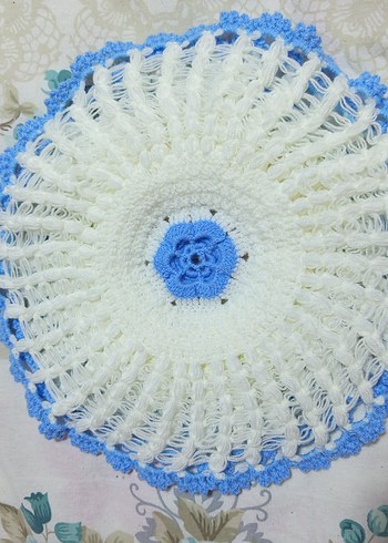 Mavi İşlemeli lif - Görsel 2