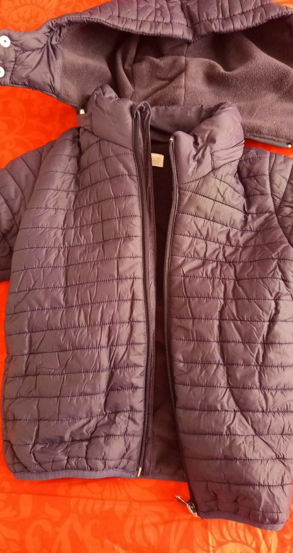 Erkek Çocuk laciverte Fermuarlı Mont - Görsel 2