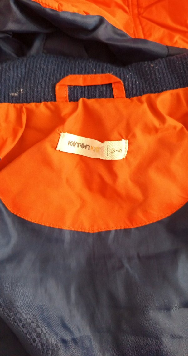 Turuncu Kapüşonlu Erkek Çocuk Montu - Görsel 5