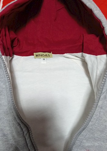 Gri Kapüşonlu Erkek Çocuk Sweatshirt - Görsel 2