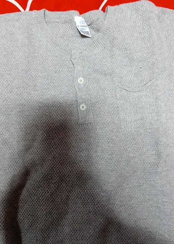 Düğmeli Gri Erkek çocuk Polar Sweatshirt - Görsel 2