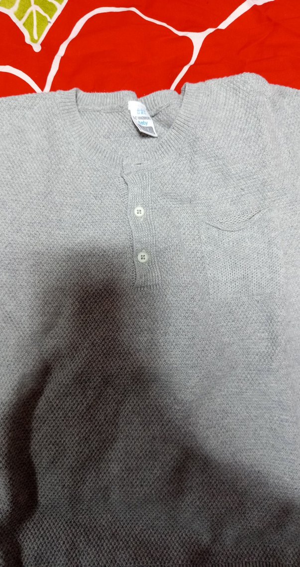 Düğmeli Gri Erkek çocuk Polar Sweatshirt - Görsel 2