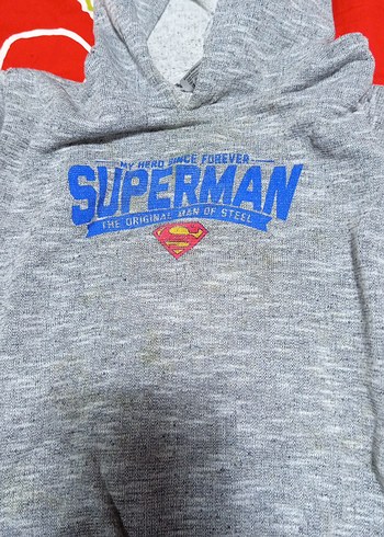 Erkek Çocuk Gri Kapüşonlu Sweatshirt - Görsel 2