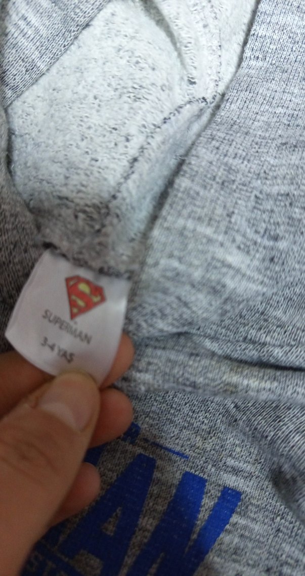 Erkek Çocuk Gri Kapüşonlu Sweatshirt - Görsel 3