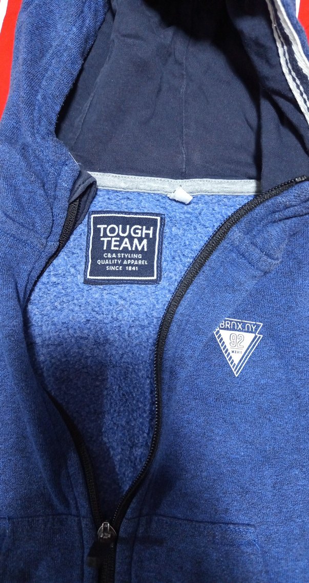 Mavi Kapüşonlu Erkek Sweatshirt - Görsel 2