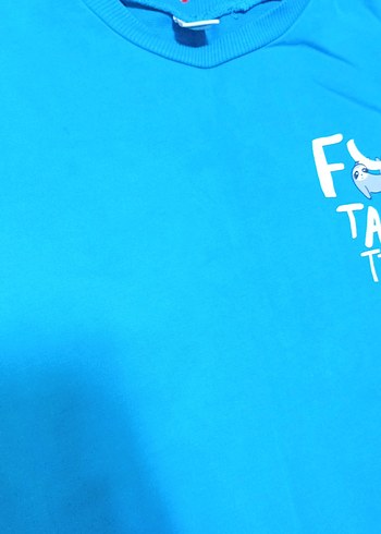 erkek çocuk mavi sweu - Görsel 2