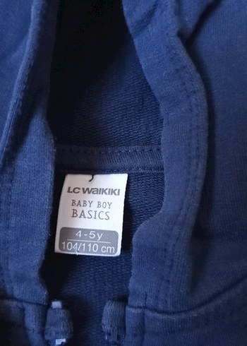 Koyu Mavi Kapüşonlu Erkek Çocuk Yelek - Görsel 2