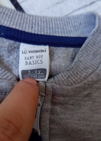 Gri Erkek Çocuk Fermuarlı Yelek - Görsel 2