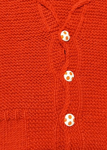turuncuÖrgü erkek çocuk Süveter V Yakalı - Görsel 2