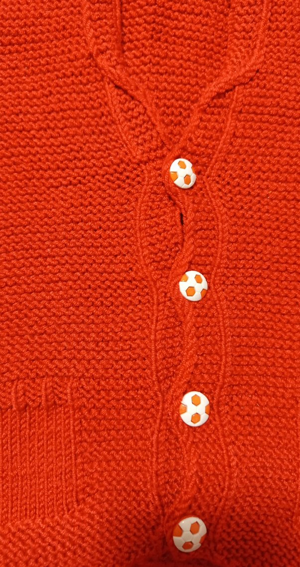 turuncuÖrgü erkek çocuk Süveter V Yakalı - Görsel 2