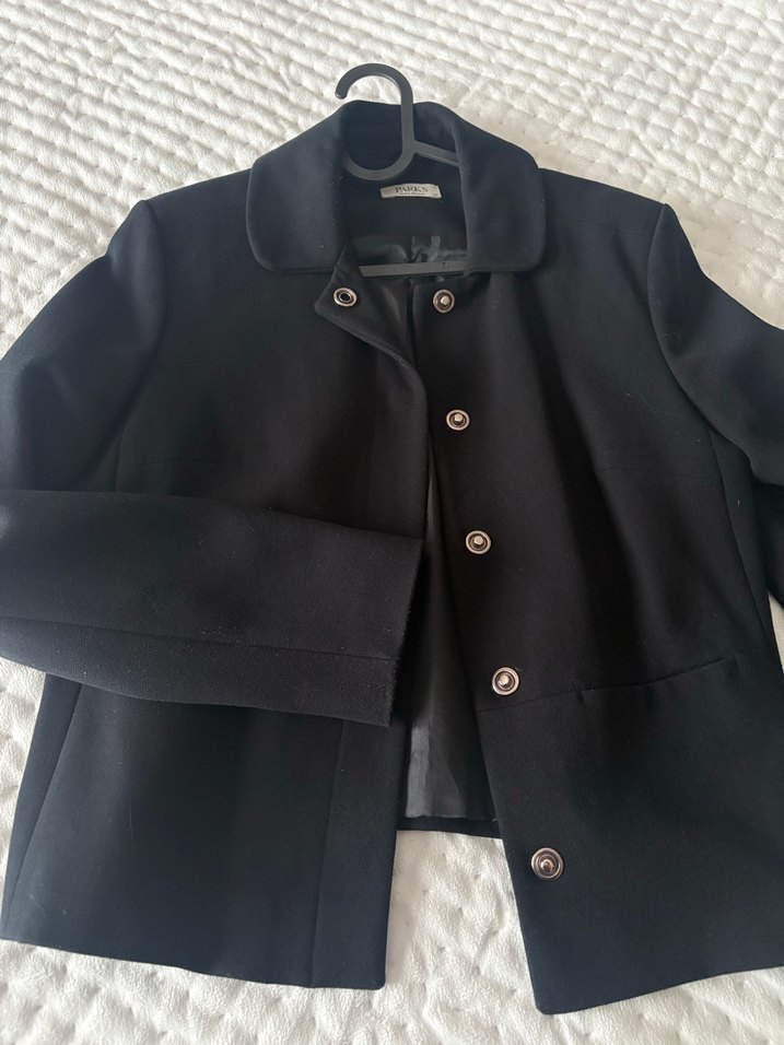 Düğmeli lacivert  Kadın Blazer Ceket - Görsel 2