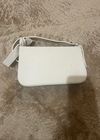 Beyaz Deri Kadın Omuz Çantası - Görsel 2