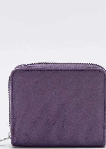 Mor Kadın Kadife Fermuarlı Cüzdan - Görsel 7