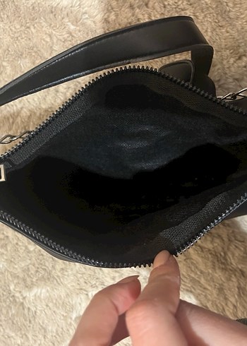 Zincir Detaylı Siyah Kadın Kol Çanta - Görsel 3