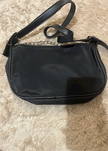 Zincir Detaylı Siyah Kadın Kol Çanta - Görsel 2