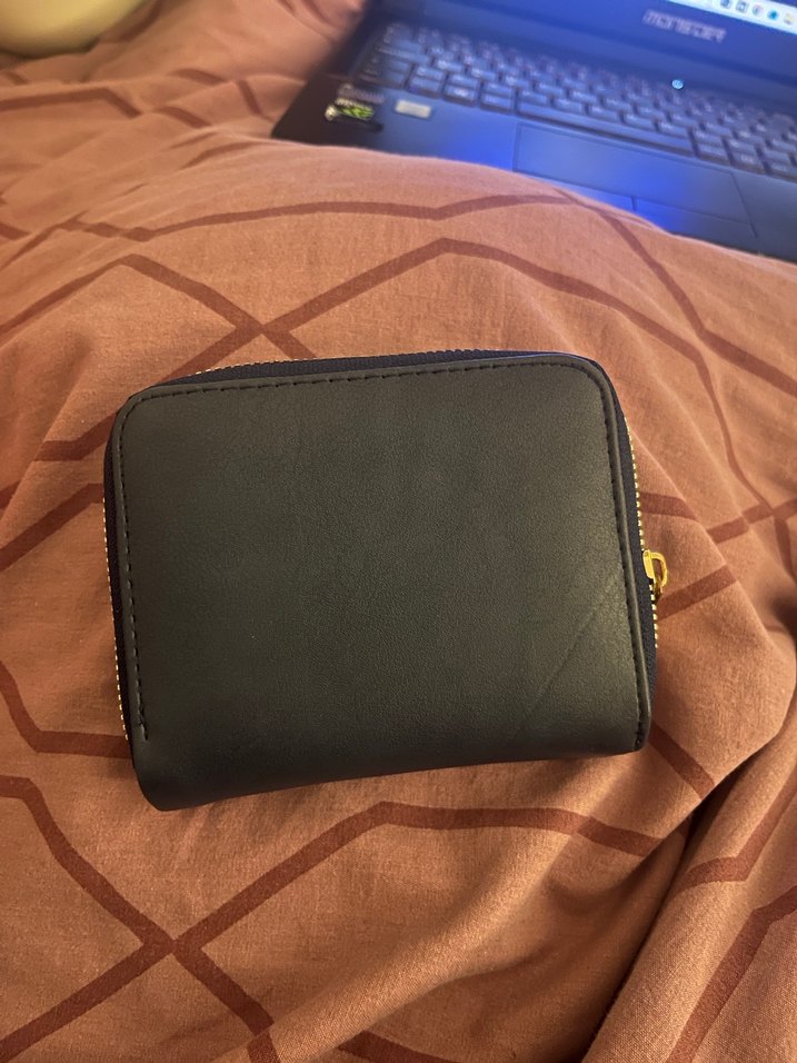 Lacivert Deri Tokalı Kadın Cüzdanı - Görsel 2