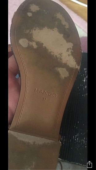 37 Beden kahverengi Renk Mango sandalet