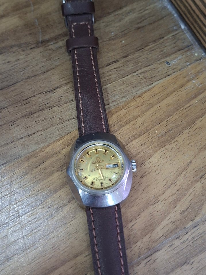 Vintage Omax Altın kadın Kol Saati - Görsel 2