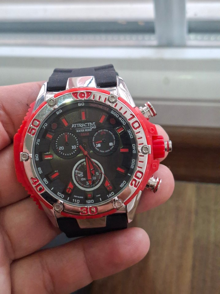 Erkek Kırmızı Attractim Biker Saat - Görsel 3