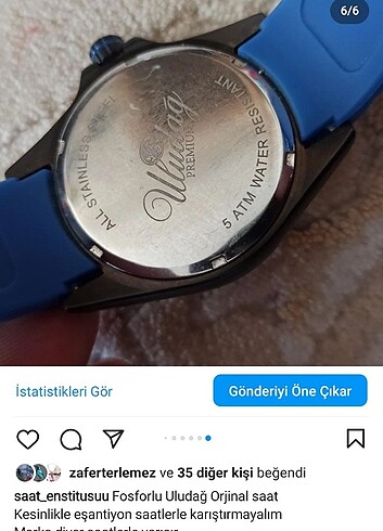  Beden mavi Renk Orjinal saat diver model 