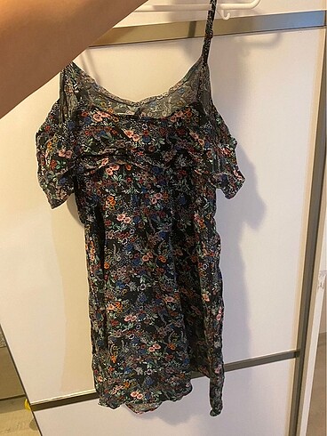 H&M HM mini cicek desenli elbise