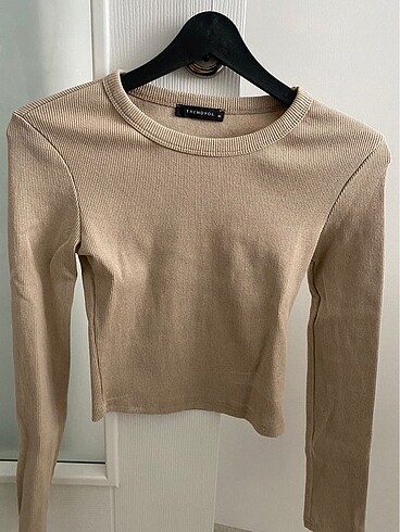 xs Beden Dar uzun kollu crop