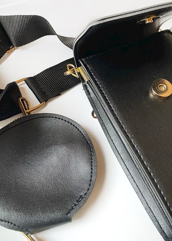 Siyah Kemerli Çocuk Cüzdanı ve askı - Görsel 2