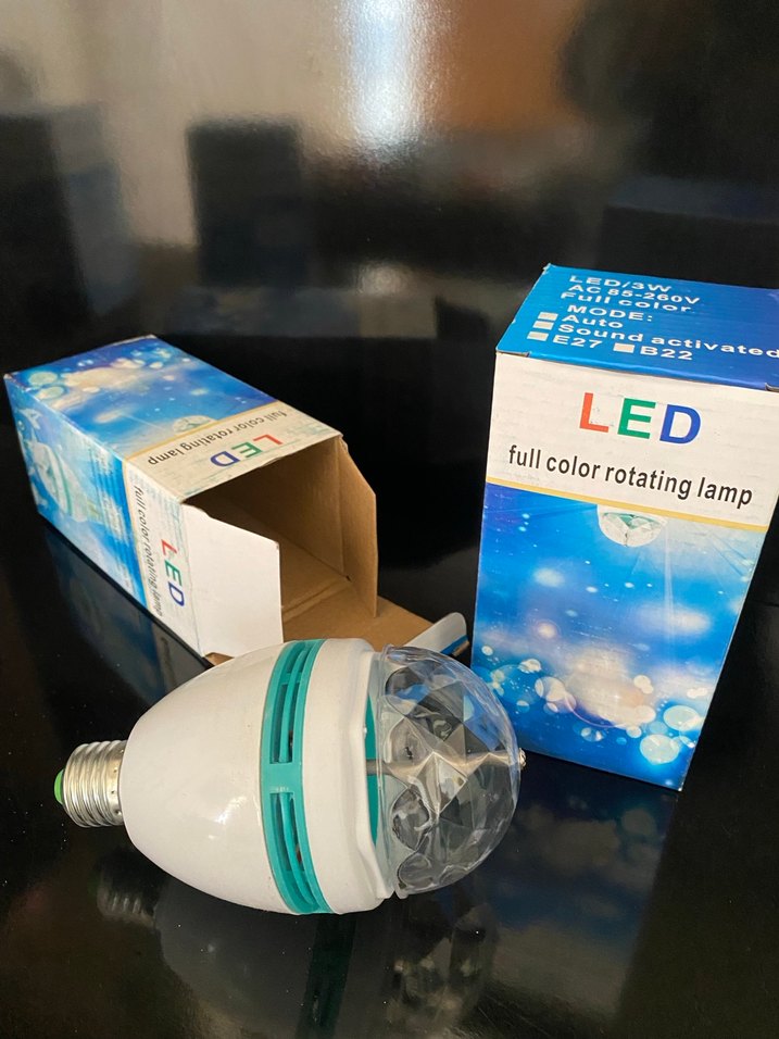 1 adet Beyaz LED Döner Ampul - Görsel 2