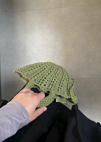 Örgü Yeşil Bohem Kadın Çanta - Görsel 2