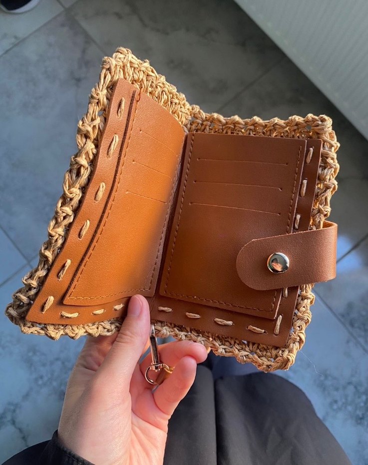 Örgü Bohem Kadın Portföy cüzdan - Görsel 3