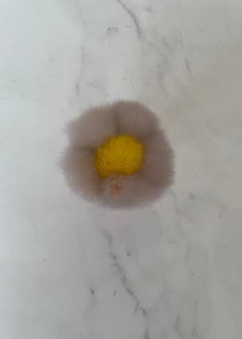 Eklips Çiçek Desenli Mini Pudra Fırçası