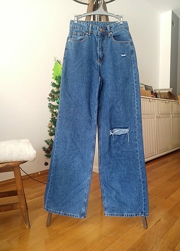 s Beden mavi Renk Wide leg jean