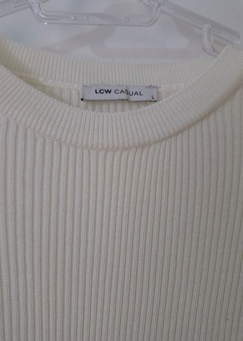 Lcw Beyaz Kadın Pamuklu İnce Triko Kazak - Görsel 2