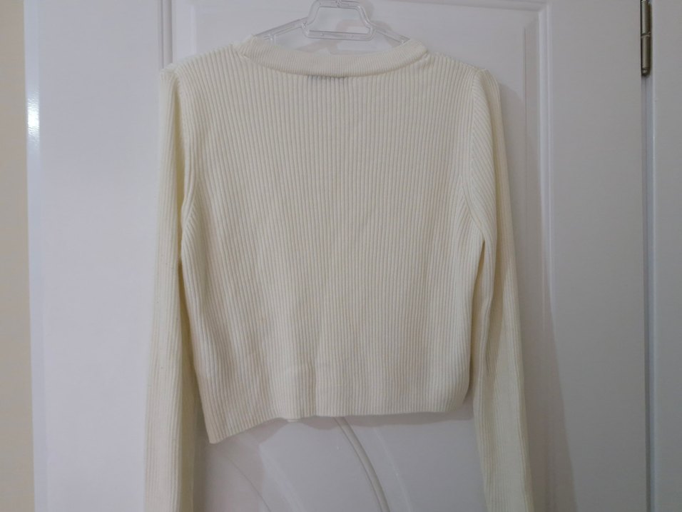 Lcw Beyaz Kadın Pamuklu İnce Triko Kazak - Görsel 3