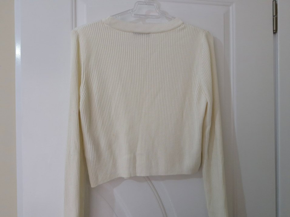 Lcw Beyaz Kadın Pamuklu İnce Triko Kazak - Görsel 4