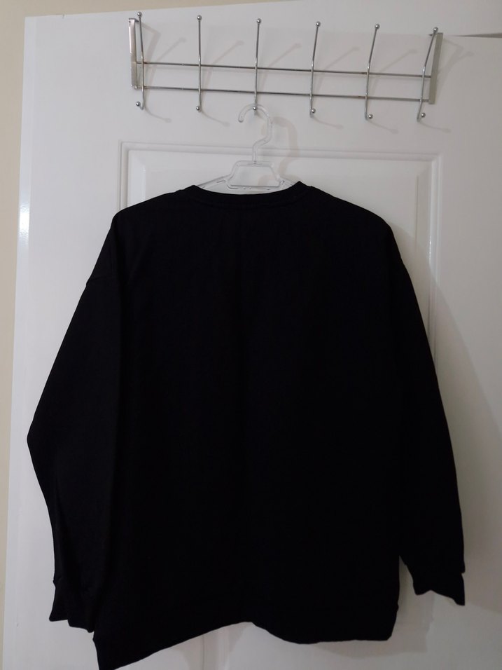 Lcw Siyah Uzun Kollu Rahat Sweatshirt - Görsel 3