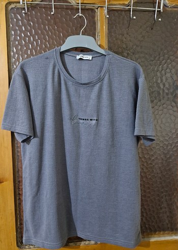 Gri Kısa Kollu Erkek Tişört - Görsel 2