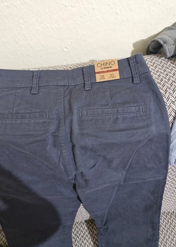 Düğmeli Gri Erkek Denim Pantolon - Görsel 4