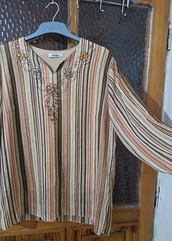 Nakışlı Bohem Kadın Bluz - Görsel 3