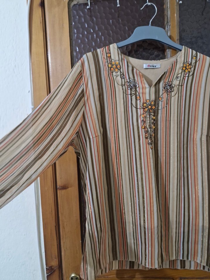 Nakışlı Bohem Kadın Bluz - Görsel 2