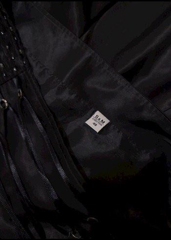 Siyah Nakışlı Uzun  Etek - Görsel 4